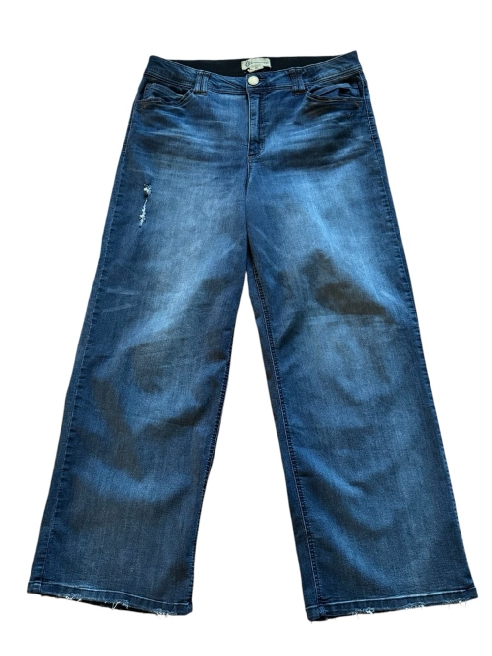 Democracy Wide Leg Flare Jeans in Dark Blue